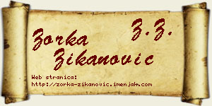 Zorka Žikanović vizit kartica